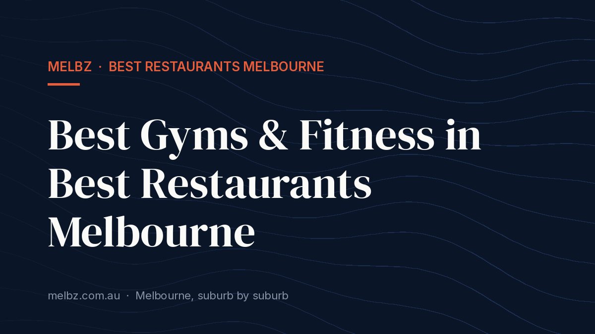 Title card: Best Gyms & Fitness in Best Restaurants Melbourne
