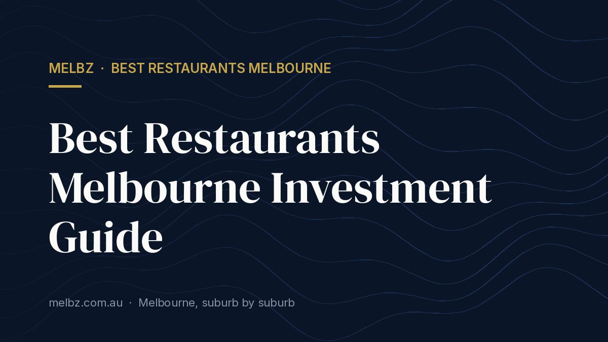 Title card: Best Restaurants Melbourne Investment Guide