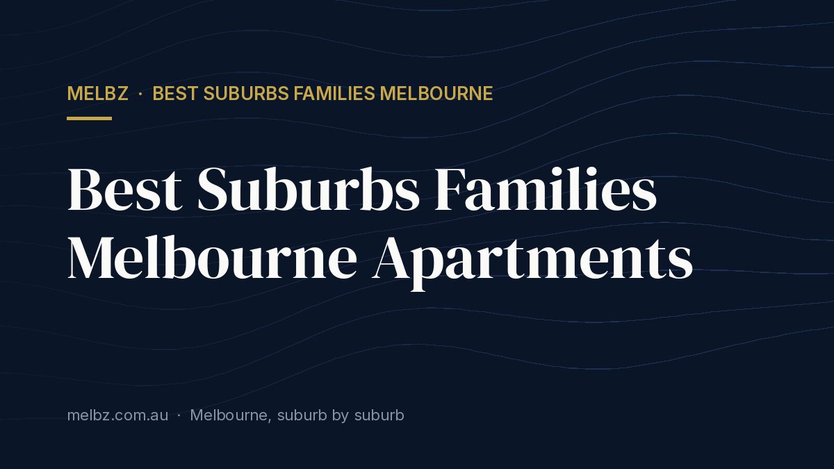 Title card: Best Suburbs Families Melbourne Apartments