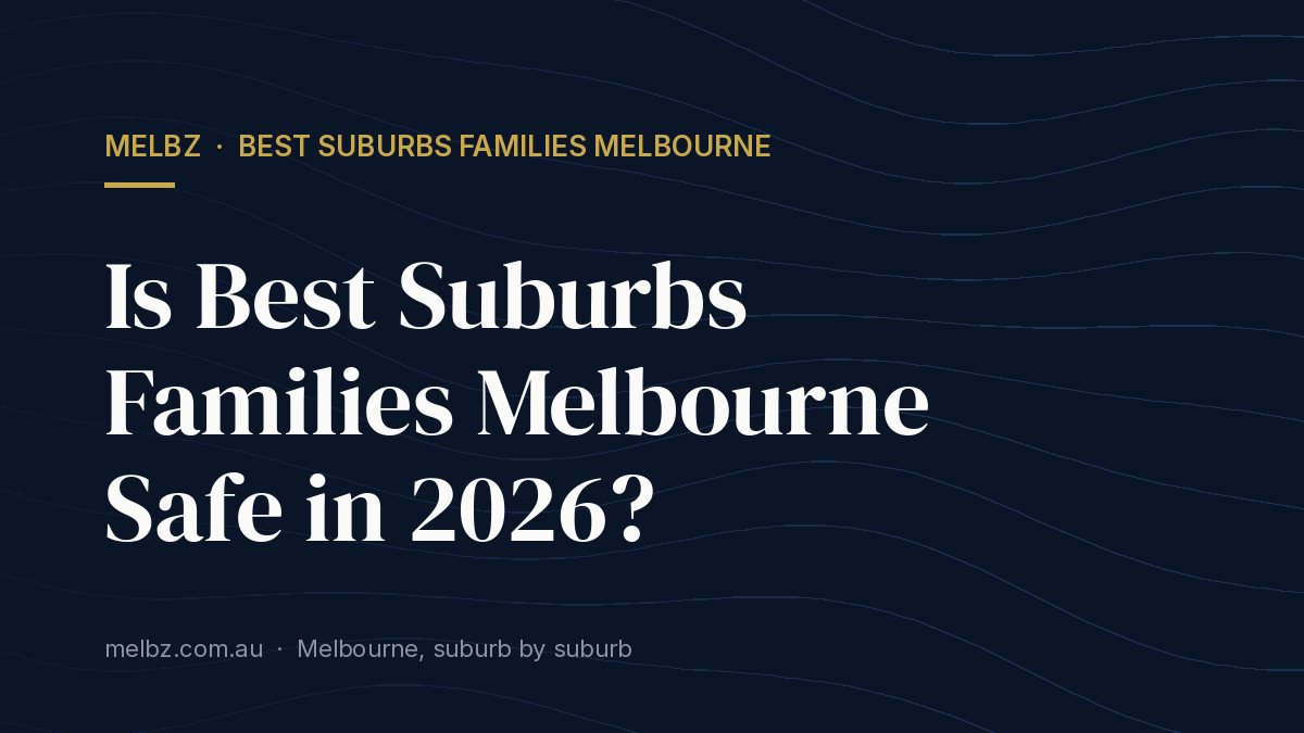 Title card: Is Best Suburbs Families Melbourne Safe in 2026?