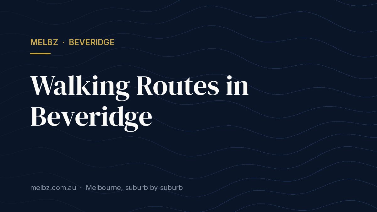 Title card: Walking Routes in Beveridge