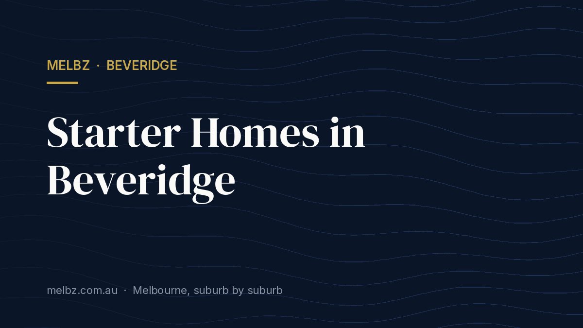Title card: Starter Homes in Beveridge
