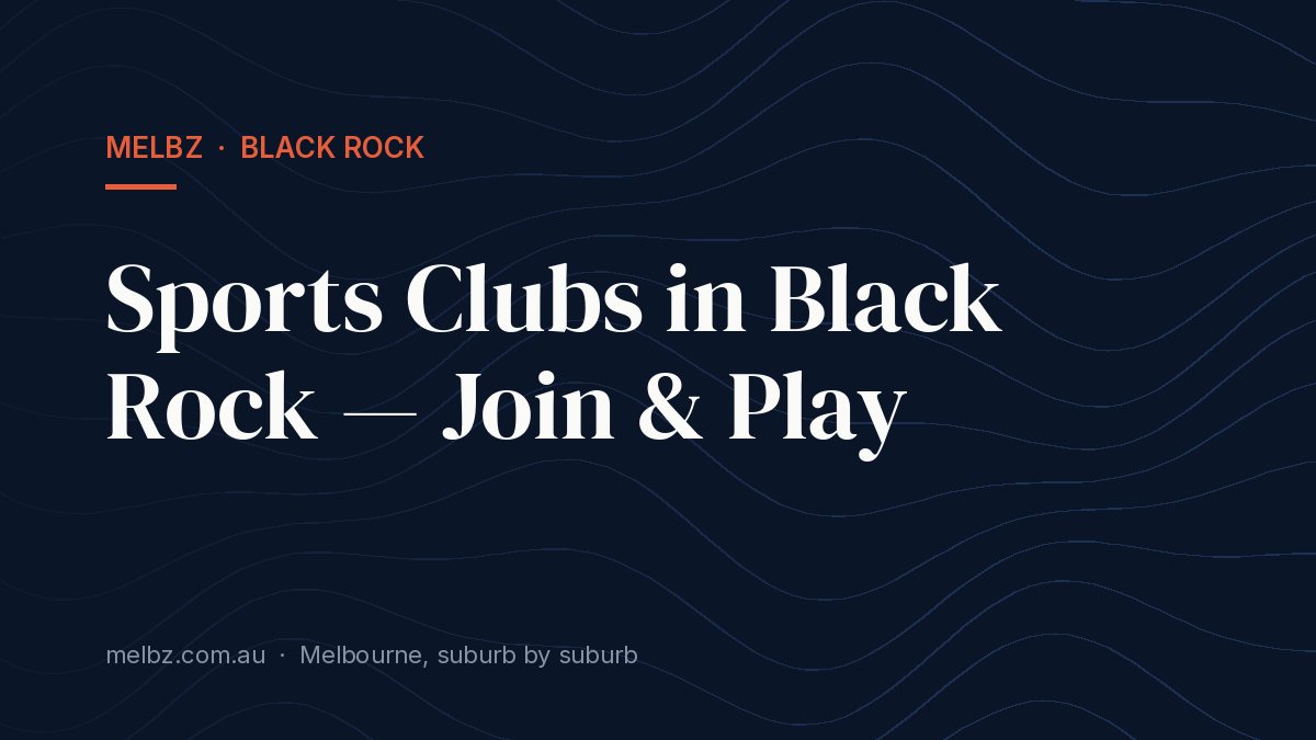 Title card: Sports Clubs in Black Rock — Join & Play