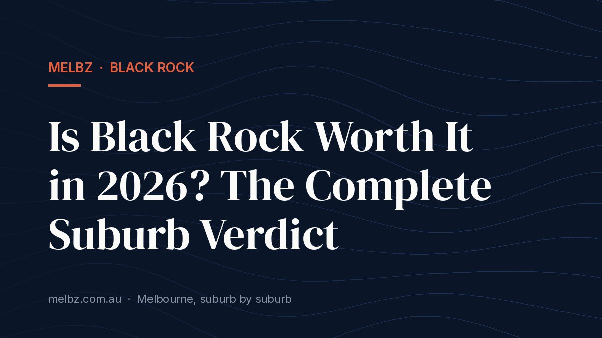 Title card: Is Black Rock Worth It in 2026? The Complete Suburb Verdict