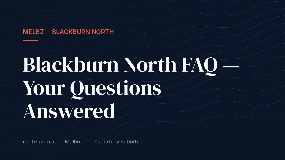 Title card: Blackburn North FAQ — Your Questions Answered