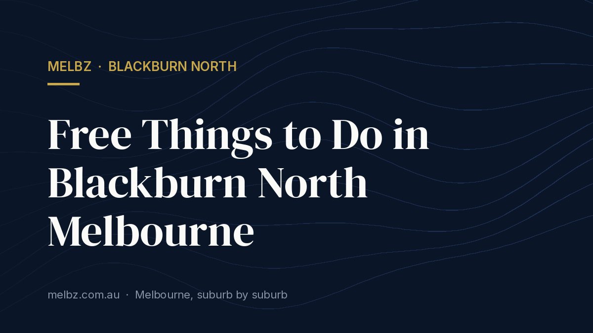 Title card: Free Things to Do in Blackburn North Melbourne