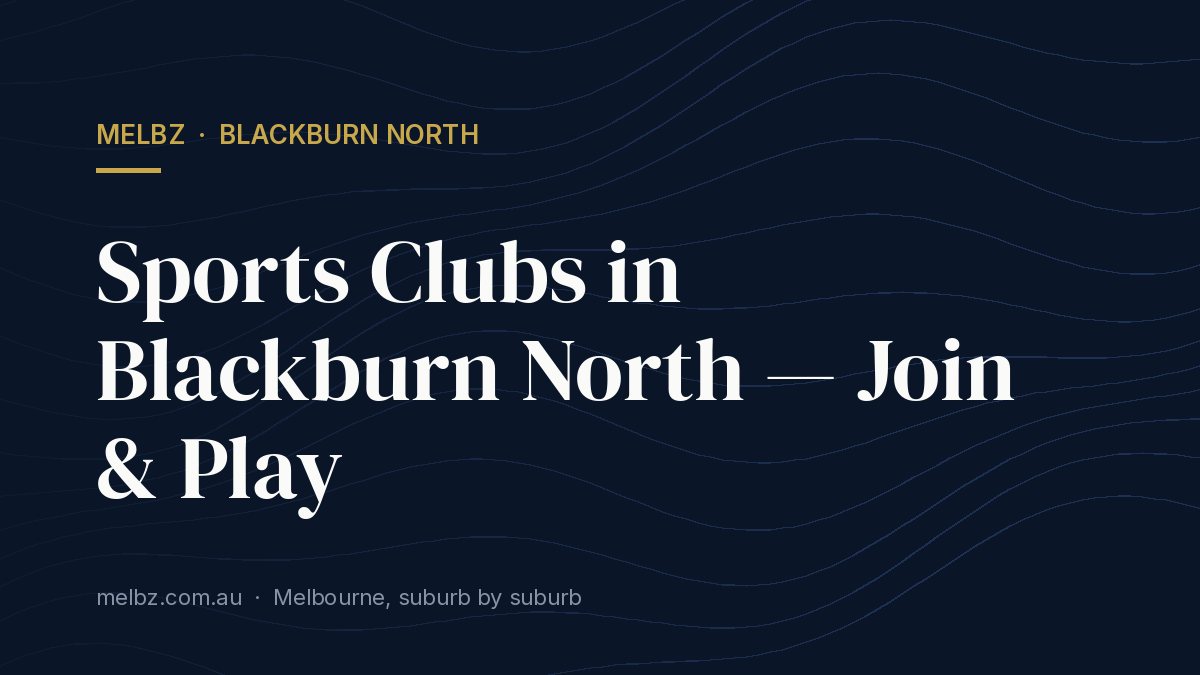 Title card: Sports Clubs in Blackburn North — Join & Play