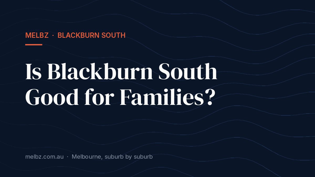 Title card: Is Blackburn South Good for Families?