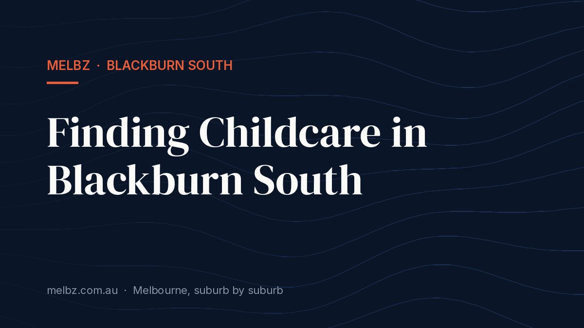 Title card: Finding Childcare in Blackburn South