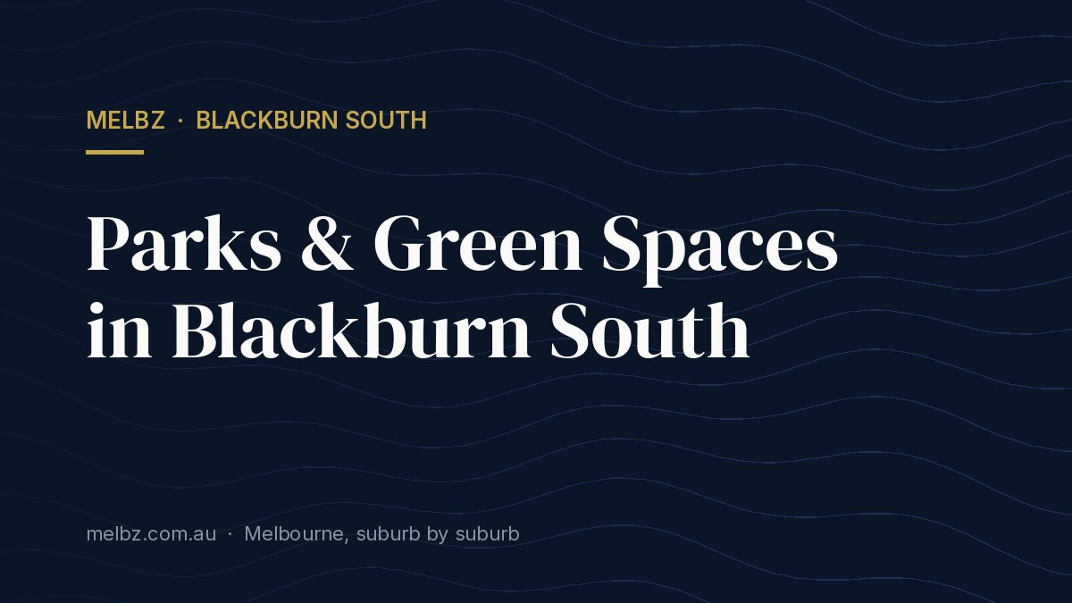 Title card: Parks & Green Spaces in Blackburn South