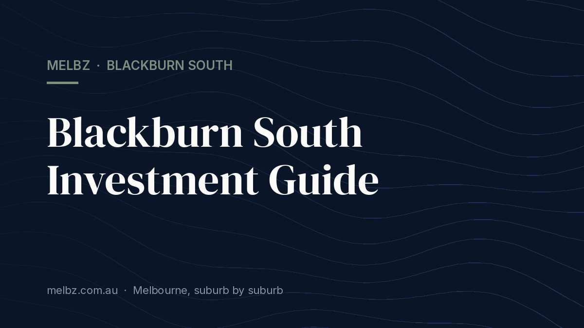 Title card: Blackburn South Investment Guide
