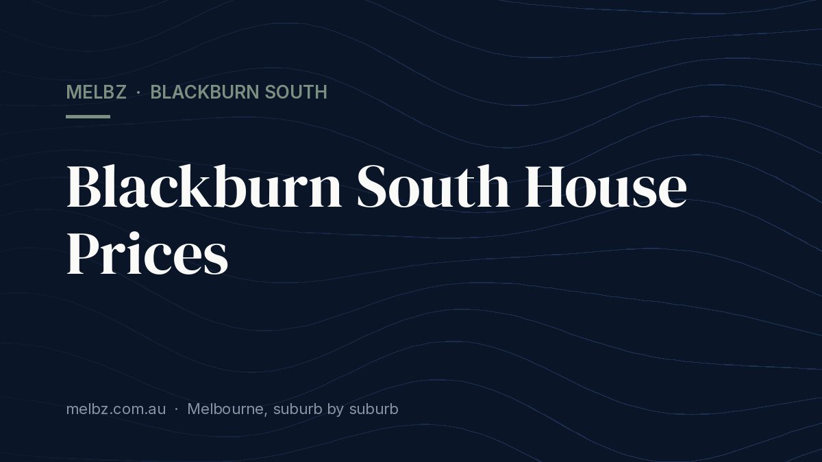 Title card: Blackburn South House Prices
