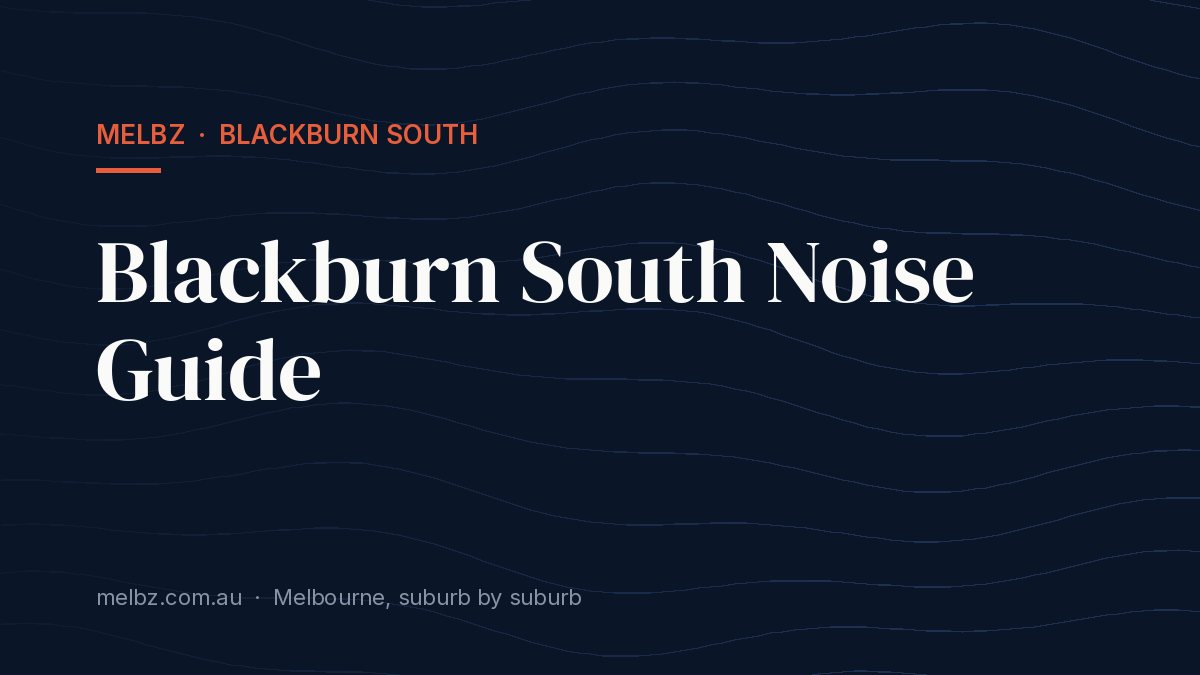 Title card: Blackburn South Noise Guide