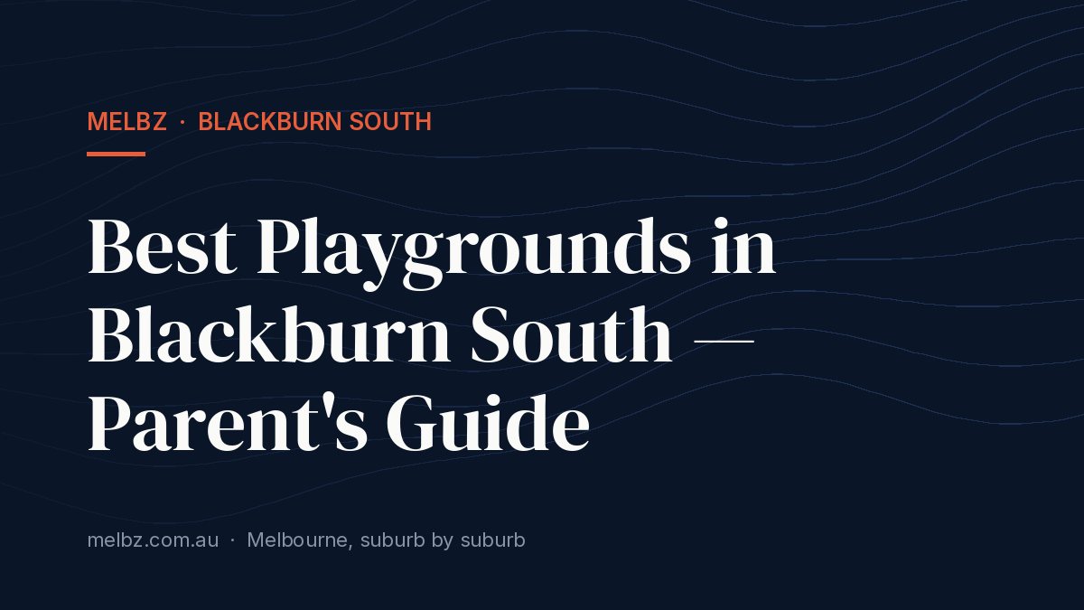 Title card: Best Playgrounds in Blackburn South — Parent's Guide