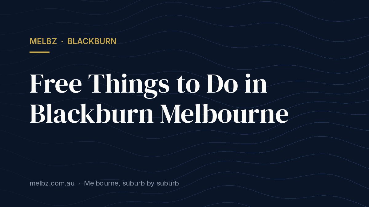 Title card: Free Things to Do in Blackburn Melbourne