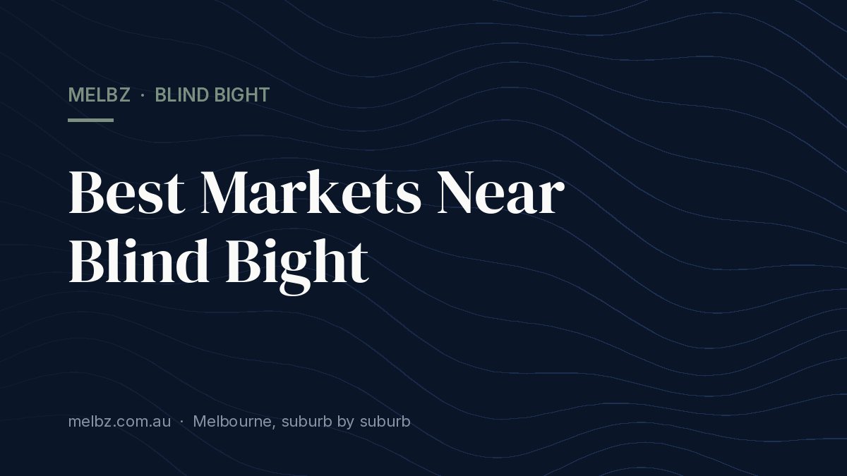 Title card: Best Markets Near Blind Bight