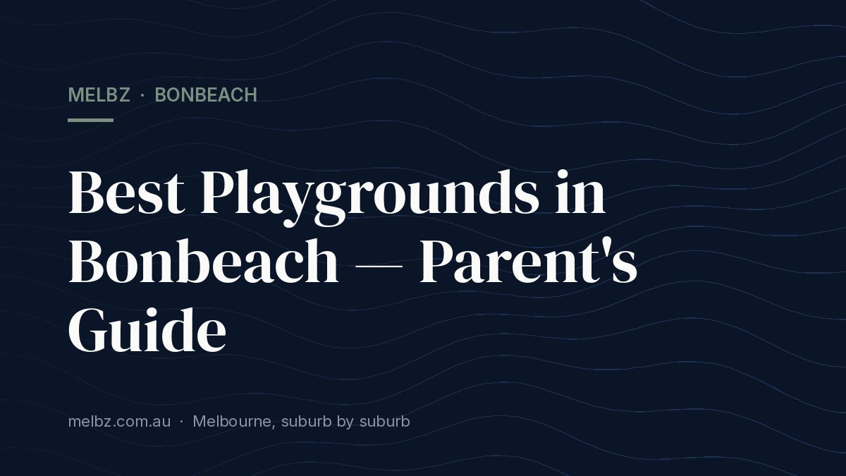 Title card: Best Playgrounds in Bonbeach — Parent's Guide