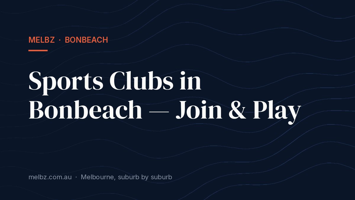 Title card: Sports Clubs in Bonbeach — Join & Play