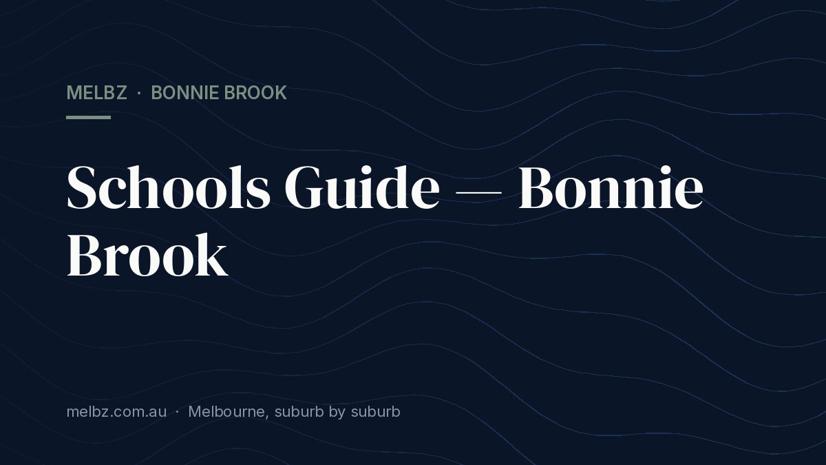 Title card: Schools Guide — Bonnie Brook