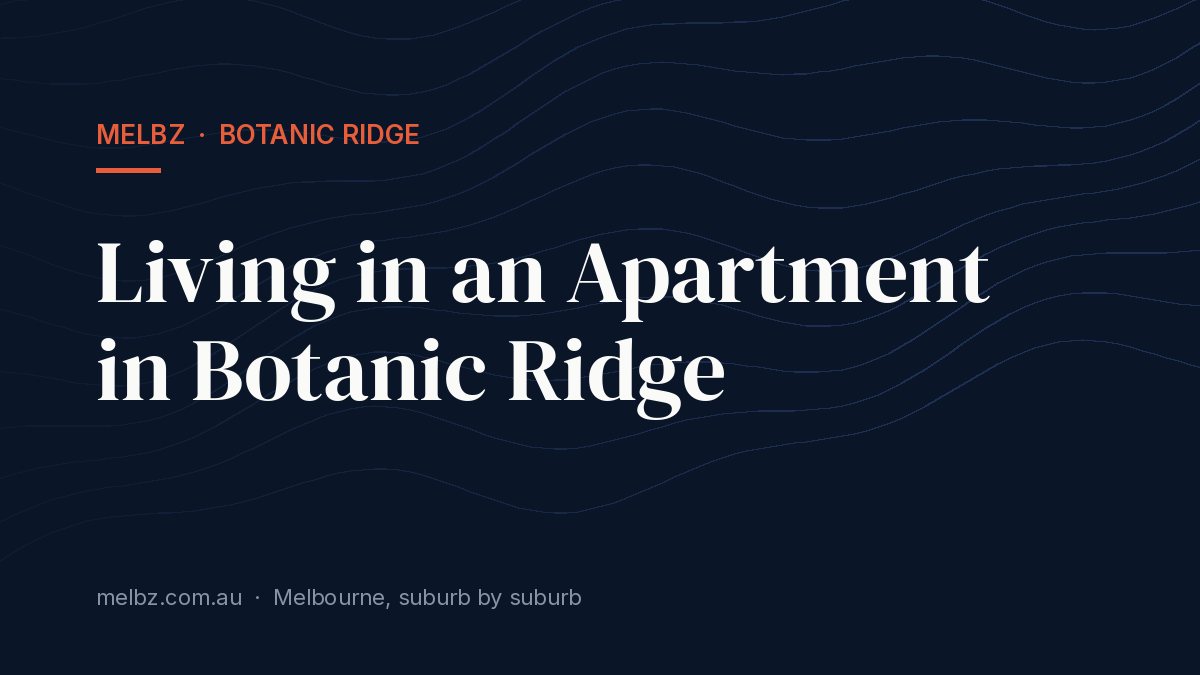 Title card: Living in an Apartment in Botanic Ridge