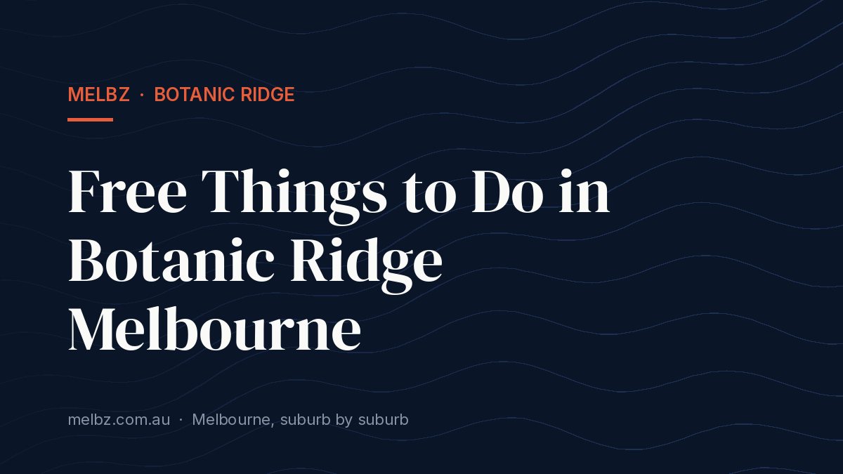 Title card: Free Things to Do in Botanic Ridge Melbourne