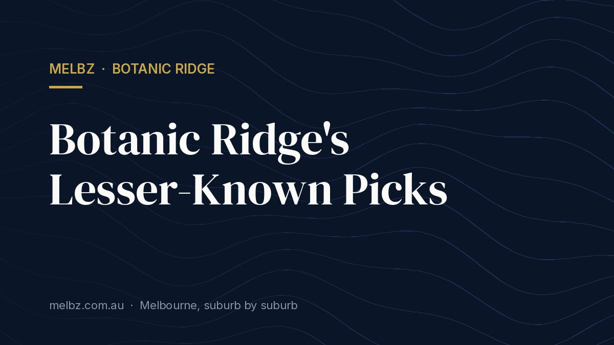 Title card: Botanic Ridge's Lesser-Known Picks