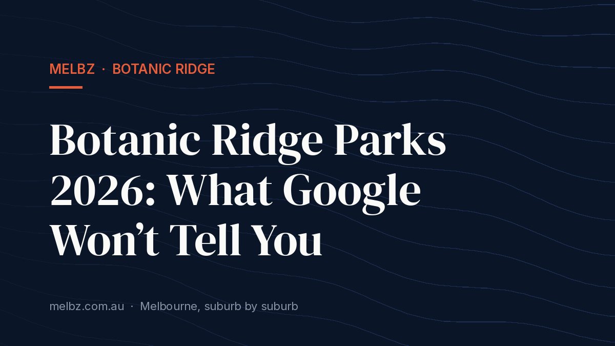 Title card: Botanic Ridge Parks 2026: What Google Won’t Tell You