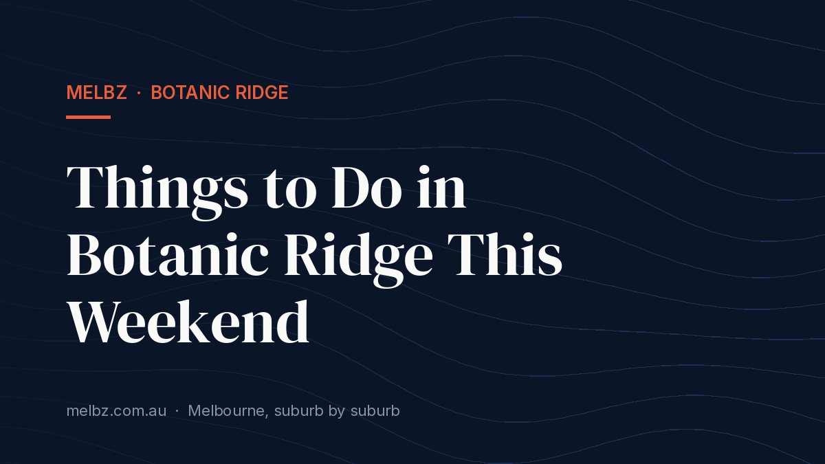 Title card: Things to Do in Botanic Ridge This Weekend