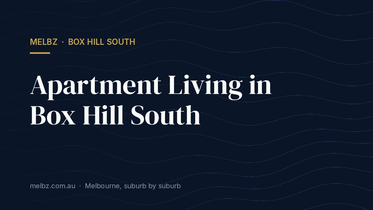 Title card: Apartment Living in Box Hill South