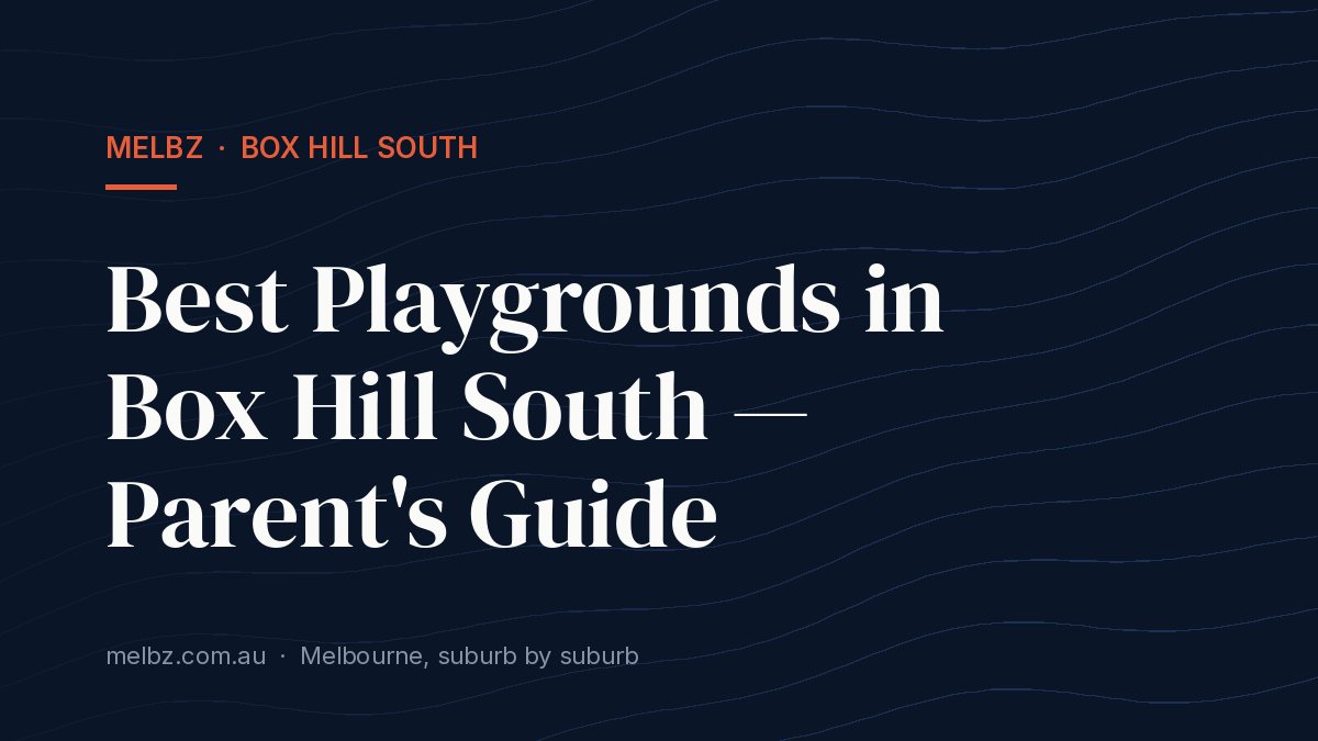 Title card: Best Playgrounds in Box Hill South — Parent's Guide
