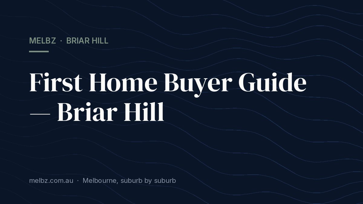 Title card: First Home Buyer Guide — Briar Hill