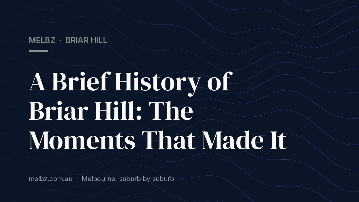 Title card: A Brief History of Briar Hill: The Moments That Made It