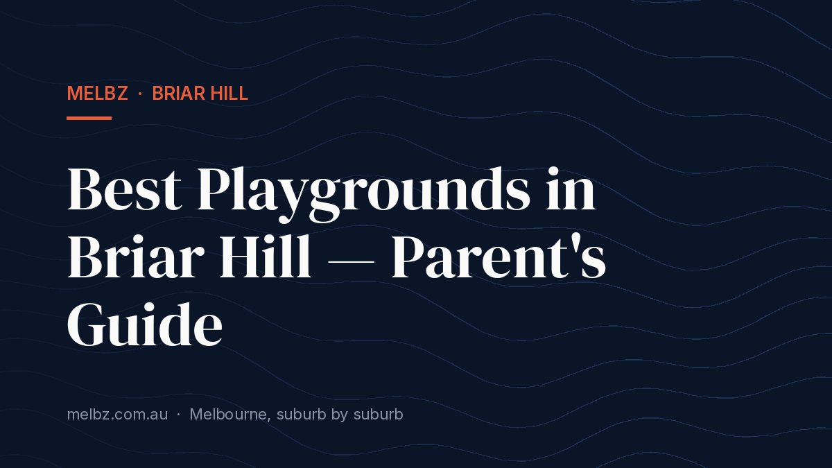 Title card: Best Playgrounds in Briar Hill — Parent's Guide
