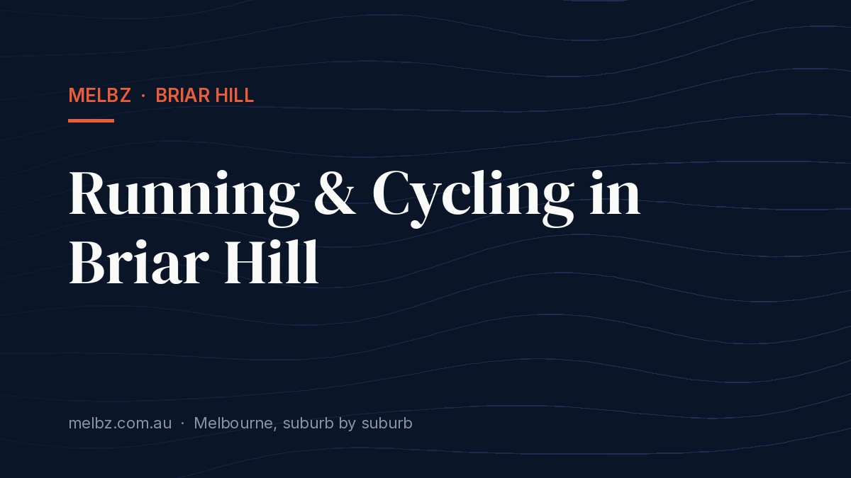Title card: Running & Cycling in Briar Hill
