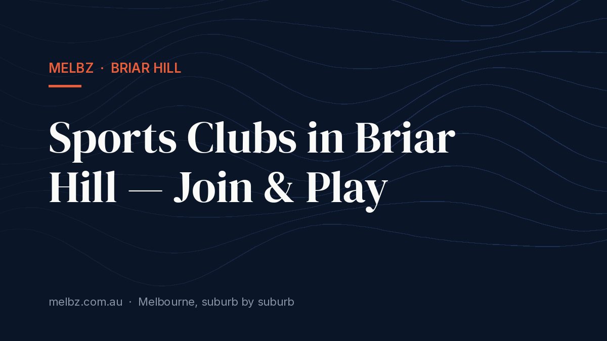 Title card: Sports Clubs in Briar Hill — Join & Play