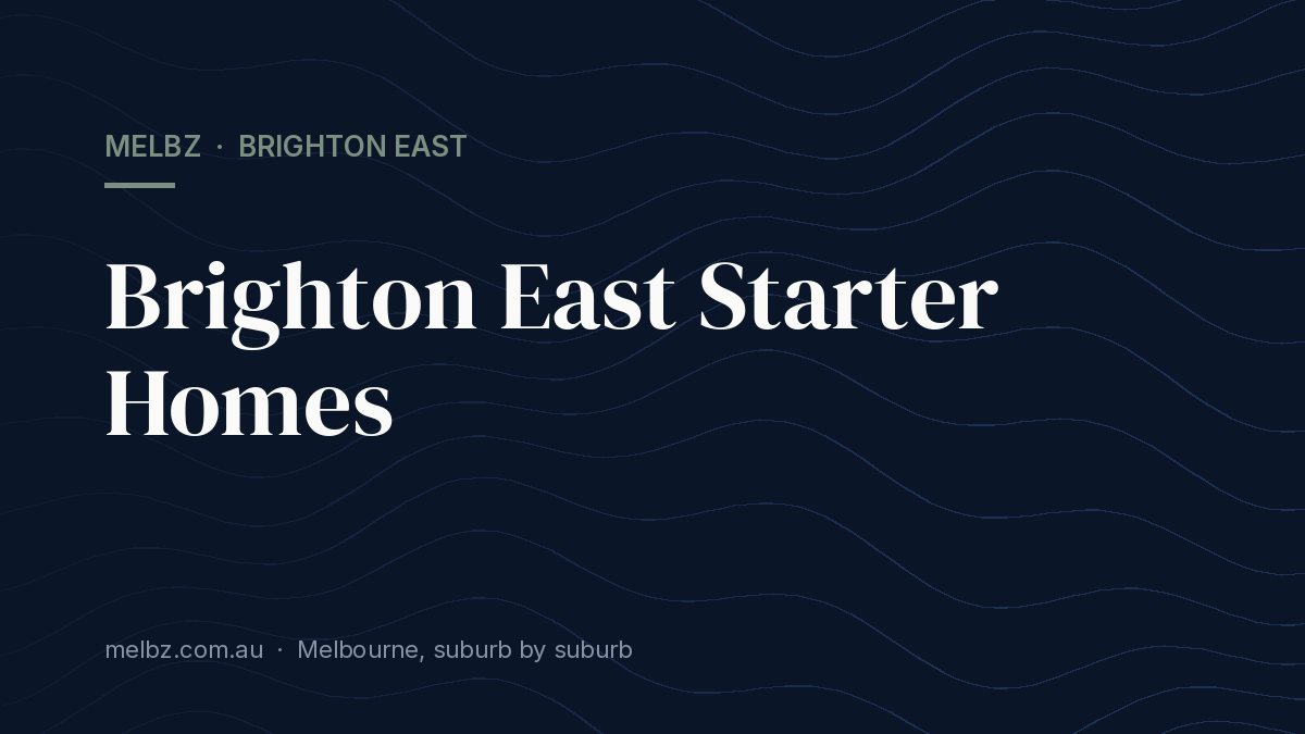 Title card: Brighton East Starter Homes