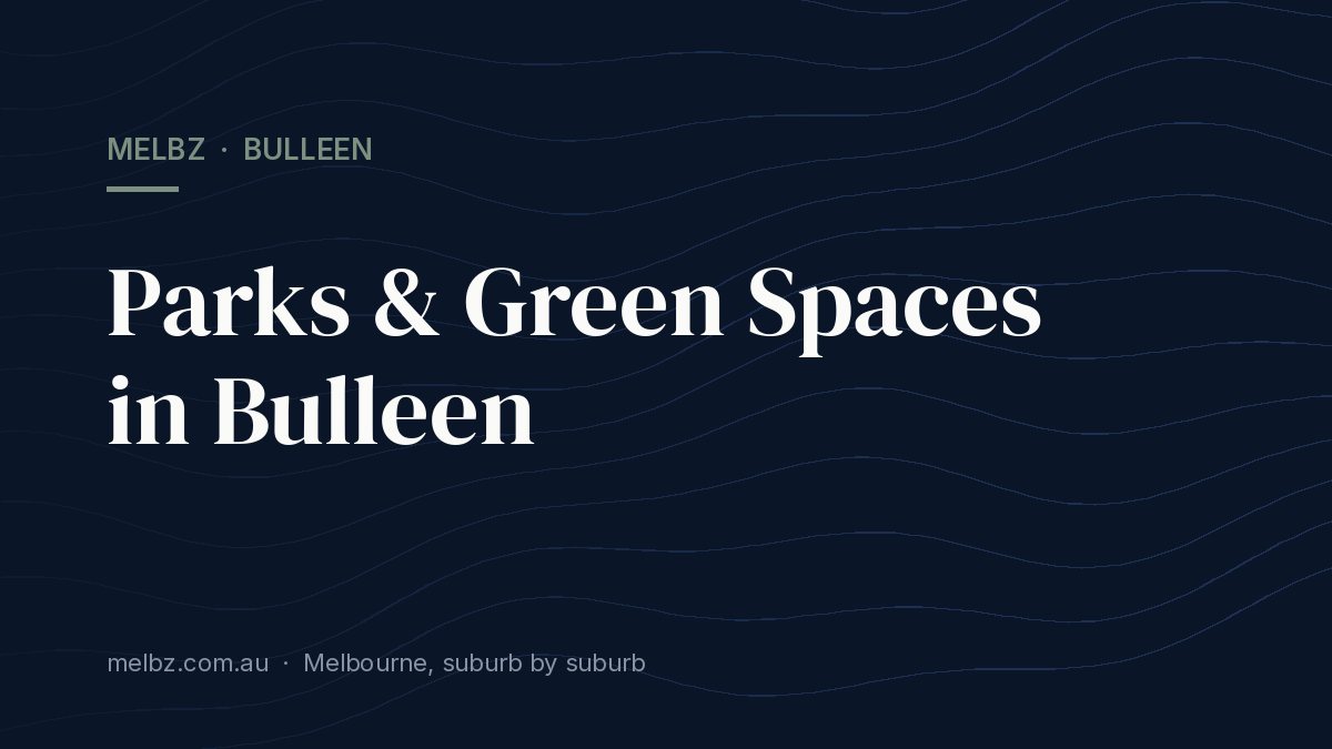 Title card: Parks & Green Spaces in Bulleen
