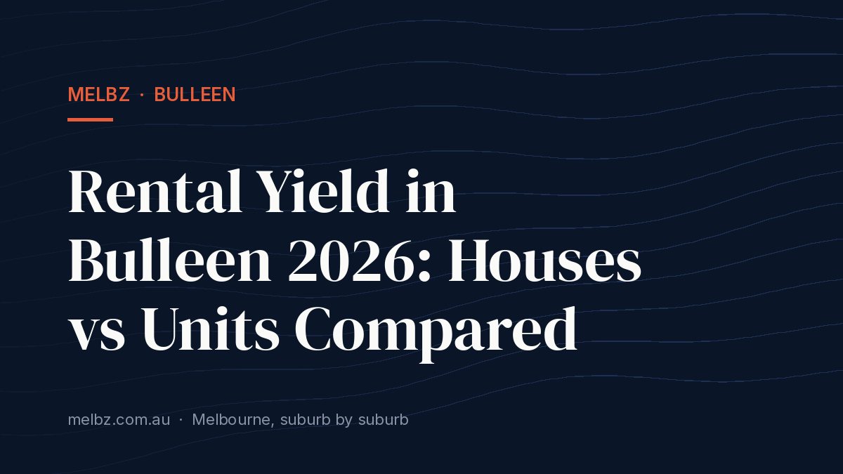Title card: Rental Yield in Bulleen 2026: Houses vs Units Compared