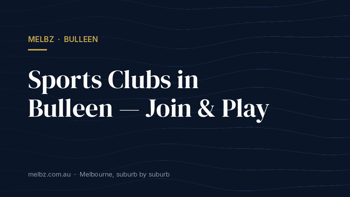 Title card: Sports Clubs in Bulleen — Join & Play