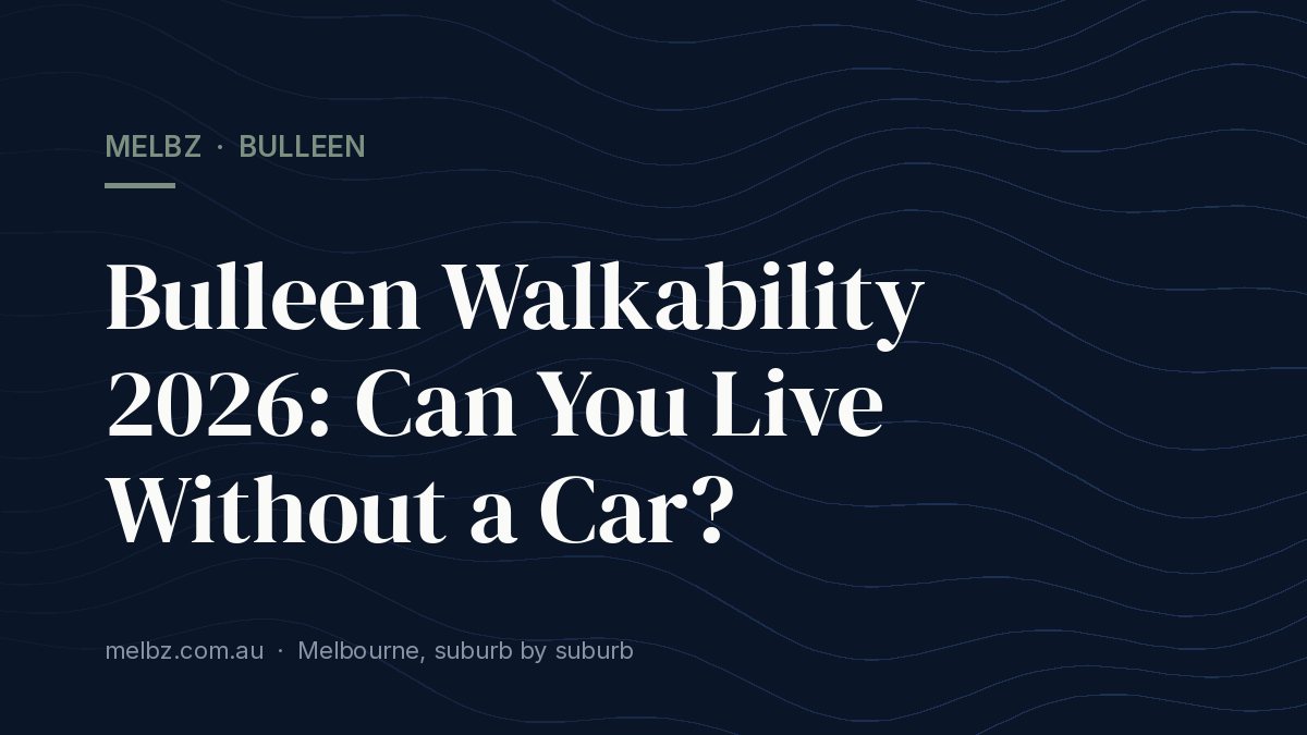 Title card: Bulleen Walkability 2026: Can You Live Without a Car?