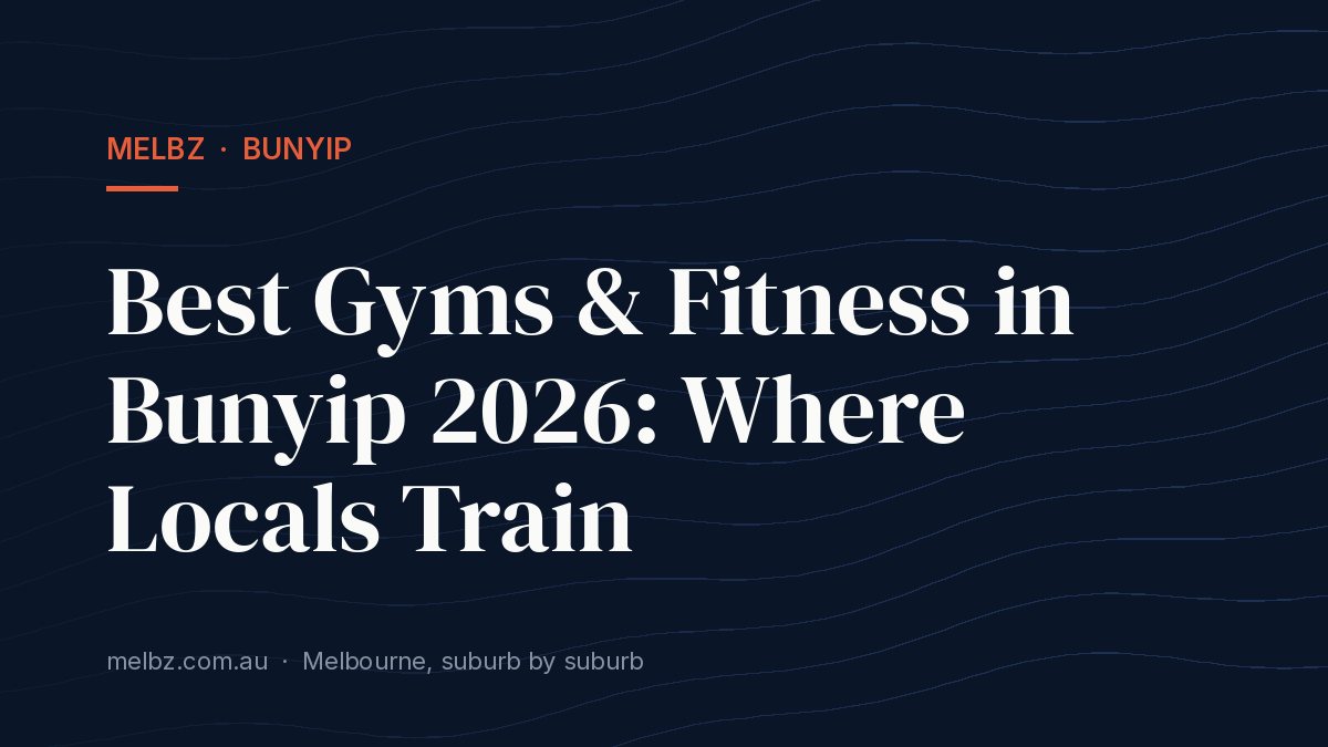 Title card: Best Gyms & Fitness in Bunyip 2026: Where Locals Train