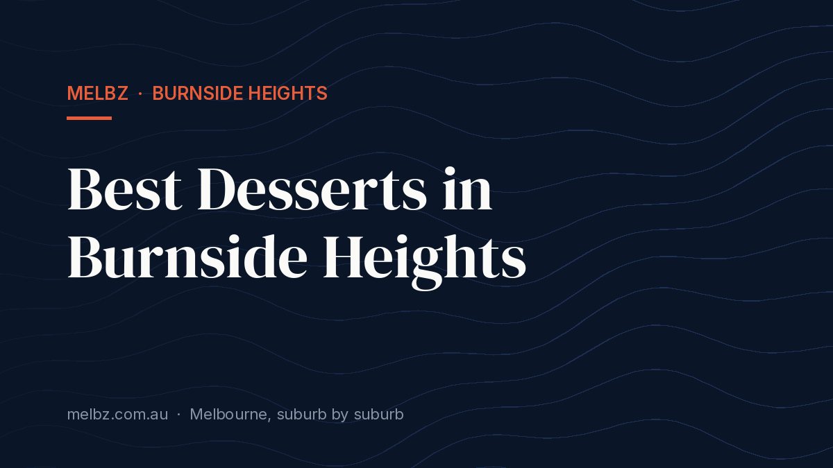 Title card: Best Desserts in Burnside Heights
