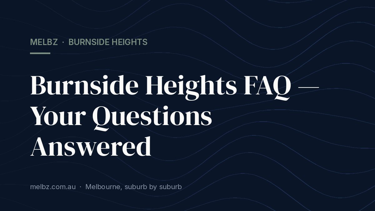 Title card: Burnside Heights FAQ — Your Questions Answered