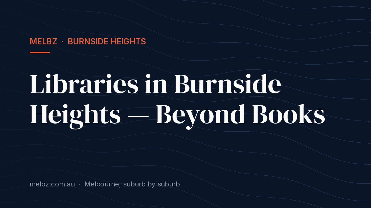 Title card: Libraries in Burnside Heights — Beyond Books