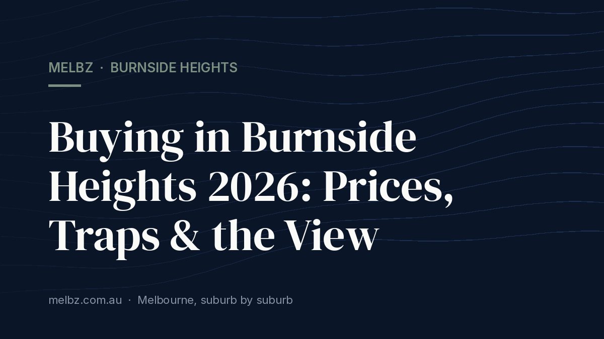 Title card: Buying in Burnside Heights 2026: Prices, Traps & the View