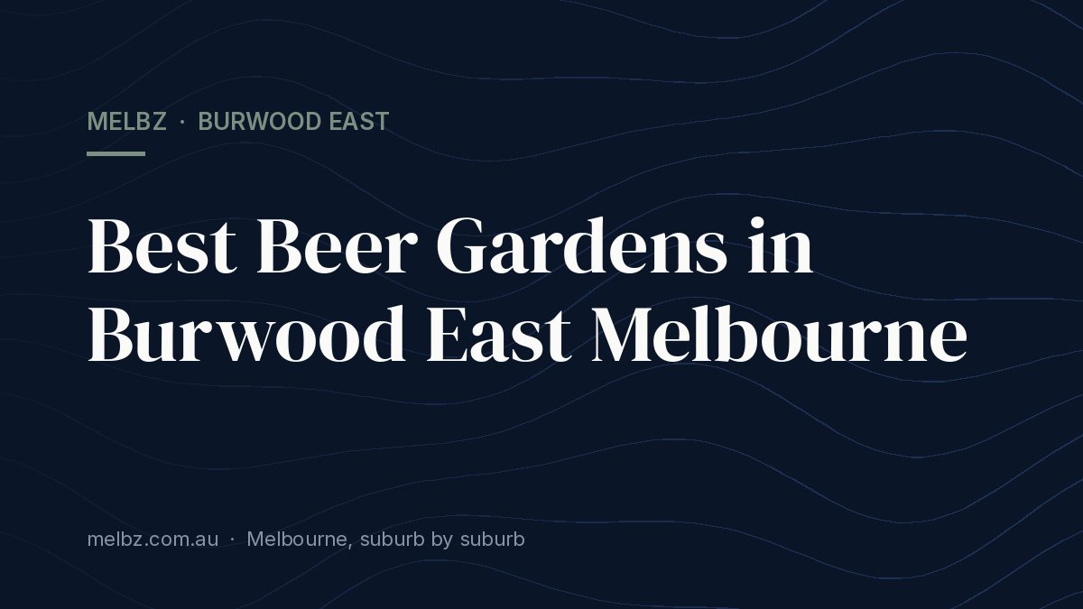 Title card: Best Beer Gardens in Burwood East Melbourne