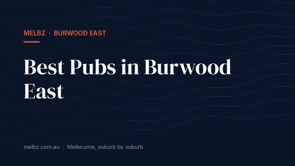 Title card: Best Pubs in Burwood East