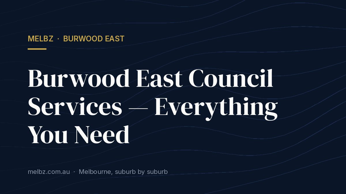 Title card: Burwood East Council Services — Everything You Need