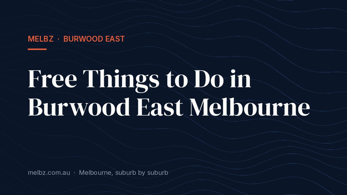 Title card: Free Things to Do in Burwood East Melbourne