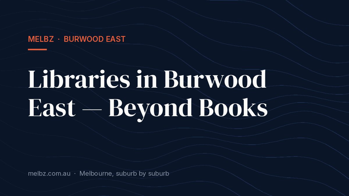 Title card: Libraries in Burwood East — Beyond Books